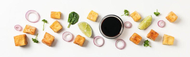 Fried tofu, delicious and tasty fried food