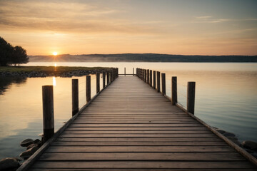Fototapeta premium pier at sunset