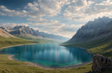 Obraz premium Beautiful mountain lake 