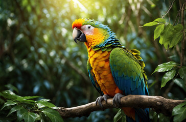 Obraz premium Beautiful exotic parrot