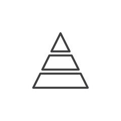 Pyramid Chart line icon