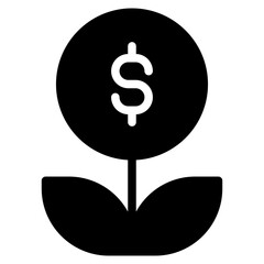Growth dollar plant icon