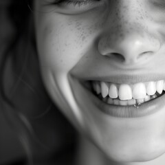 Smiling face portrait, close up, emotions