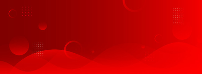 banner background, colorful, red gradient, wave effect style, Memphis, element style