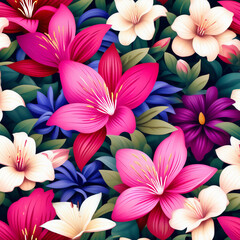 Flower wallpaper, seamless pattern flower.