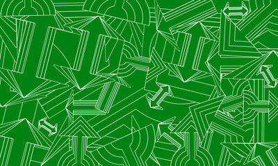 Abstract green background with arrows. Vector files.