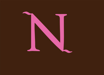 N letter logo design, N logo, N letter, abstract trendy graphics, alphabet, text logo, art logo