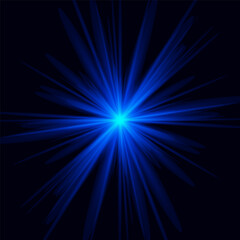 Light star blue png. Light sun blue png. Light flash blue png. vector illustrator.