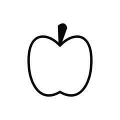Apple icon with white background vector stock illustration