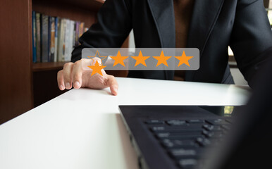 Satisfaction assessment rating 5 stars online, User has received excellent service, Review the...