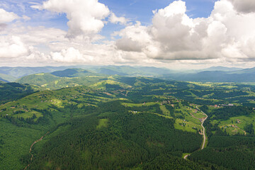 Rest in the summer in the Ukrainian Carpathians with overnight stay in a tent on a mountain top.