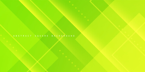 Abstract bright green background with shadows and simple square lines. Looks 3d with additional light. suitable for posters, brochures, e-sports and others. Eps10 vector © Naiswari Graphics
