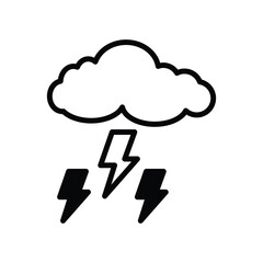 Storm  icon with white background vector stock illustration