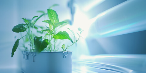 Modern Green Hydroponics Horticulture for Healthy  Harvest in a Sustainable Life.