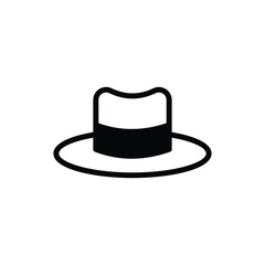 Hat icon with white background vector stock illustration