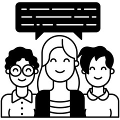 sister glyph and line vector illustration