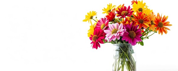 Fototapeta premium bouquet of flowers isolated on white