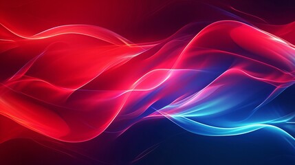 A red and blue background is created with red and blue lighting, suitable as a 4k wallpaper.