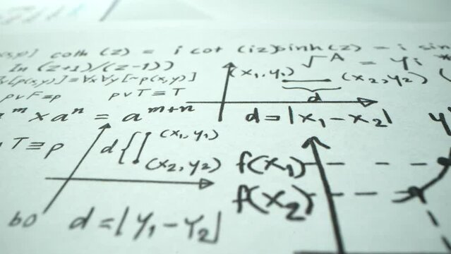 Math and Physics Formulas loopable. Many formula in macro shot. Difficult things.