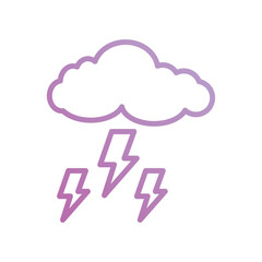 Storm  icon with white background vector stock illustration