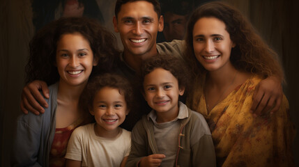 Fototapeta premium portrait of happy family