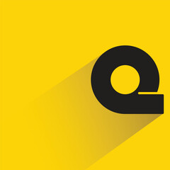 tape roll icon with shadow on yellow background