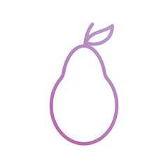 Pear icon with white background vector stock illustration