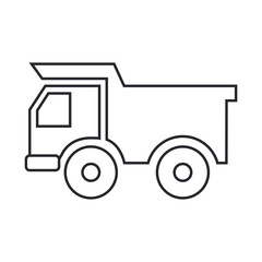 Truck icon vector. Construction illustration sign. Shipping symbol or logo.
