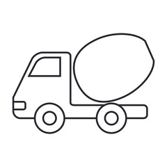 Truck icon vector. Construction illustration sign. Shipping symbol or logo.
