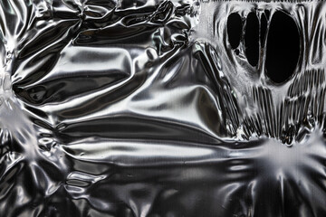 Close-Up of Transparent Plastic Film Wrap With Textured Overlays and Shadows. 