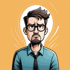 Obraz premium vector of stressed people in office