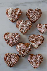 Chocolate Heart Shaped Brownie Cake 