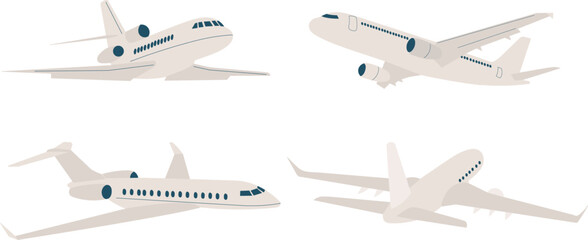 airplanes, on a white background vector