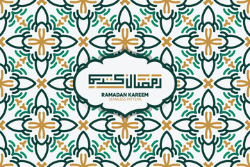 Ramadan Kareem. Islamic greeting card template with ramadan for wallpaper design. Poster, media banner.