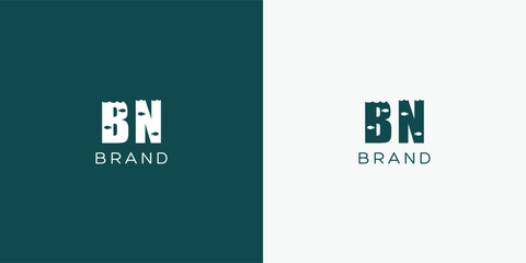 BN Vector Logo design - obrazy, fototapety, plakaty