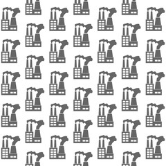 Factory Seamless pattern isolated on white background