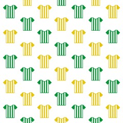 Football or soccer jerseys pattern seamless isolated on white
