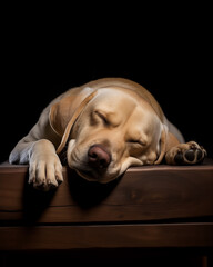 Labrador retriever dog sleeping adorable portraits photo