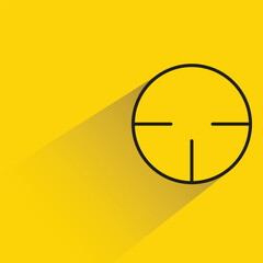 dart and crosshair icon with shadow on yellow background