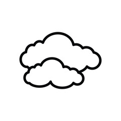 Cloud icon with white background vector stock illustration