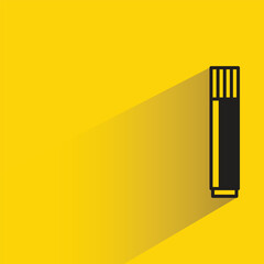 pen icon with shadow on yellow background