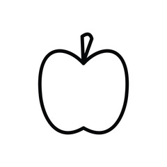 Apple icon with white background vector stock illustration
