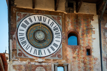 Clusone and the ancient Fanzago clock. Val Seriana to discover.