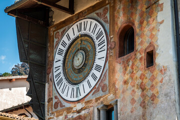 Clusone and the ancient Fanzago clock. Val Seriana to discover.
