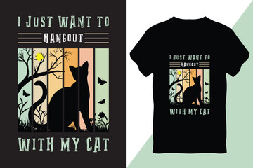 Cat T-Shirt Design Vector