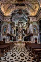 Fototapeta premium Clusone and the ancient Fanzago clock. Val Seriana to discover.