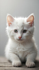 kitten on white background