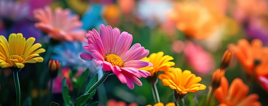 flowers background HD 8K wallpaper Stock Photographic Image