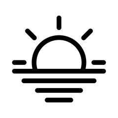 Sunset icon in line style. Sunrise icon in line style