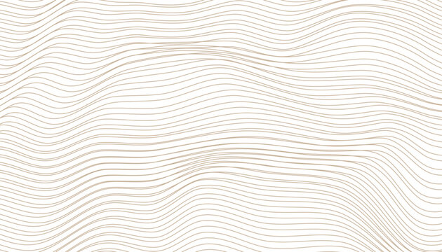 Vector abstract line art wavy smooth flowing dynamic gold gradient isolated black background in concept luxury, wave, ocean